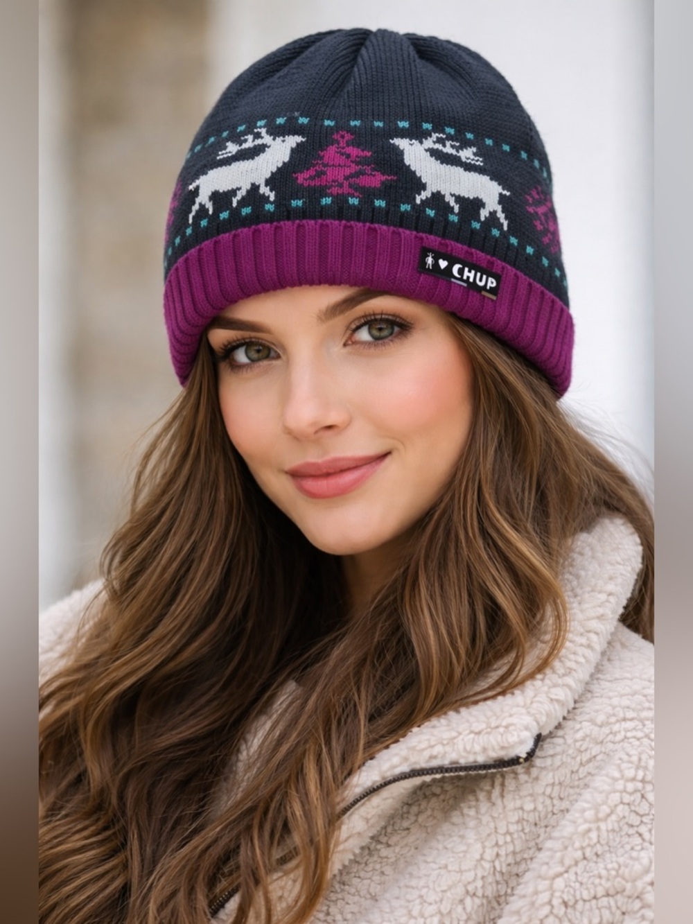 Smartwool X CHUP Kaamos Merino Wool Beanie Everglade Heather Reindeer Nordic